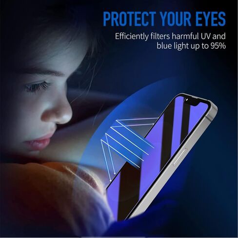 واقي شاشة للخصوصية لهاتف iPhone 15 Pro Max مع واقي عدسة الكاميرا، طبقة زجاجية مقواة مضادة للتجسس ومضادة للضوء الأزرق غير اللامع لهاتف iPhone 15 Pro Max 6.7 بوصة، حماية العين وحساسية اللمس in Saudi Arabia