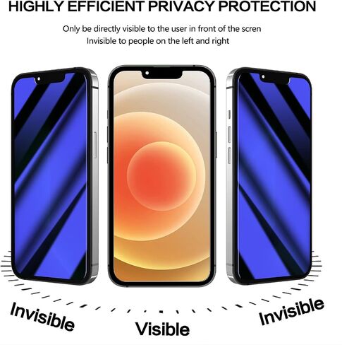 واقي شاشة للخصوصية لهاتف iPhone 15 Pro Max مع واقي عدسة الكاميرا، طبقة زجاجية مقواة مضادة للتجسس ومضادة للضوء الأزرق غير اللامع لهاتف iPhone 15 Pro Max 6.7 بوصة، حماية العين وحساسية اللمس in Saudi Arabia