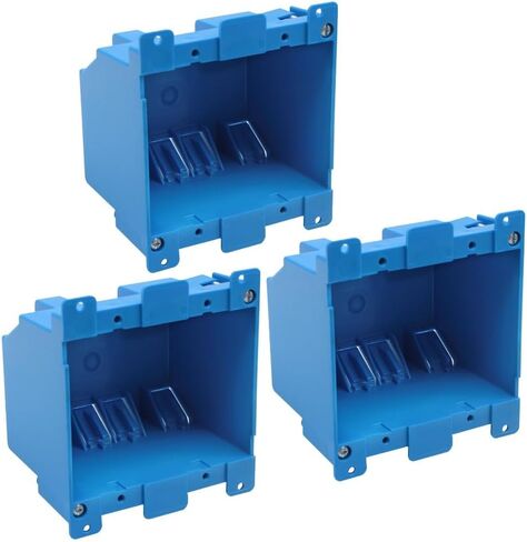 Old Work Box,Plastic Junction for Switches,PVC Electrical 14 cuin Outlet Box,Old Work Box 1 Gang Deep,ETL Listed for Home Improvement,AWG Standard,Fire Rated for Two Hours(1 Pack) in Saudi Arabia