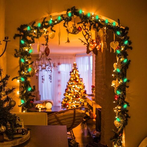 C7 Christmas Replacement Bulbs, Ceramic White LED Night Light for Window Candles & Chandeliers Replacement Bulb, Low Watt Candelabra Light Bulbs, 0.6W Equivalent 7W Incandescent Bulb, 25 Pack in Kuwait