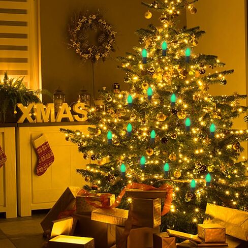 C7 Christmas Replacement Bulbs, Ceramic White LED Night Light for Window Candles & Chandeliers Replacement Bulb, Low Watt Candelabra Light Bulbs, 0.6W Equivalent 7W Incandescent Bulb, 25 Pack in Kuwait