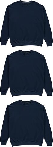 BILLIONHATS 3 Pack Men’s Crewneck Sweater Bulk Multipack, Cotton, Screenprinting Sweat Shirts For Men, Layer Shirt in Kuwait