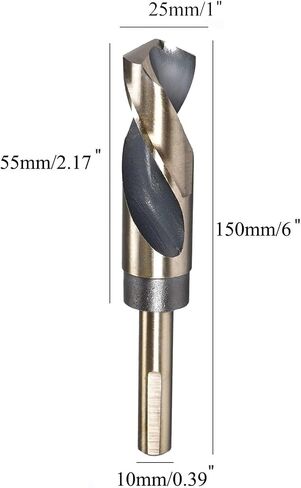 25mm x 10 mm Reduced Shank Twist Drill Bits,High-Speed Steel Drill Bits,Secure, Sleek Shank Design for Unwavering,1pc in Saudi Arabia