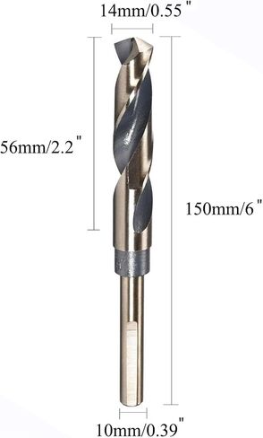 25mm x 10 mm Reduced Shank Twist Drill Bits,High-Speed Steel Drill Bits,Secure, Sleek Shank Design for Unwavering,1pc in Saudi Arabia