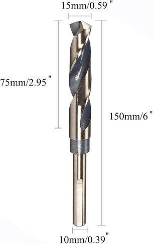 25mm x 10 mm Reduced Shank Twist Drill Bits,High-Speed Steel Drill Bits,Secure, Sleek Shank Design for Unwavering,1pc in Saudi Arabia