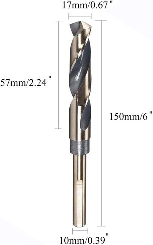 25mm x 10 mm Reduced Shank Twist Drill Bits,High-Speed Steel Drill Bits,Secure, Sleek Shank Design for Unwavering,1pc in Saudi Arabia
