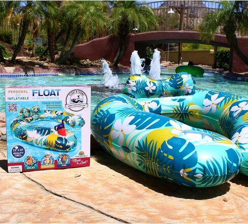جهاز Float’n Thang الفاخر لحمام السباحة، ملحق للقوارب والتجديف - مثالي للاسترخاء في حمام السباحة/البحيرة/الشاطئ، بدون جاذبية in Saudi Arabia