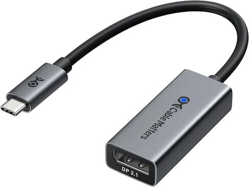 Cable Matters 80Gbps USB C to DisplayPort 2.1 Adapter, 16K@60hz, 8K@240hz, 4K@960Hz and HDR Support - Thunderbolt 5/4, USB4 Compatible with VR Headset, MacBook Pro, iPad Pro, XPS, Surface Pro in Saudi Arabia
