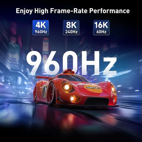 Cable Matters 80Gbps USB C to DisplayPort 2.1 Adapter, 16K@60hz, 8K@240hz, 4K@960Hz and HDR Support - Thunderbolt 5/4, USB4 Compatible with VR Headset, MacBook Pro, iPad Pro, XPS, Surface Pro in Saudi Arabia