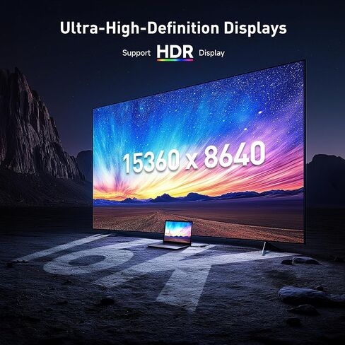 Cable Matters 80Gbps USB C to DisplayPort 2.1 Adapter, 16K@60hz, 8K@240hz, 4K@960Hz and HDR Support - Thunderbolt 5/4, USB4 Compatible with VR Headset, MacBook Pro, iPad Pro, XPS, Surface Pro in Saudi Arabia