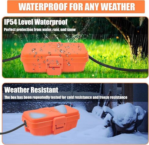 Hrensaw 3PCS Small Weatherproof Electrical Connection Box(6 x 3.5 x 2.2inch),Outdoor Electrical Box,Waterproof Extension Cord Covers for Plug,Extension Cables,Holiday Lights,Black in Kuwait