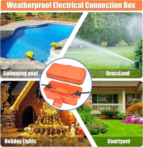 Hrensaw 3PCS Small Weatherproof Electrical Connection Box(6 x 3.5 x 2.2inch),Outdoor Electrical Box,Waterproof Extension Cord Covers for Plug,Extension Cables,Holiday Lights,Black in Kuwait
