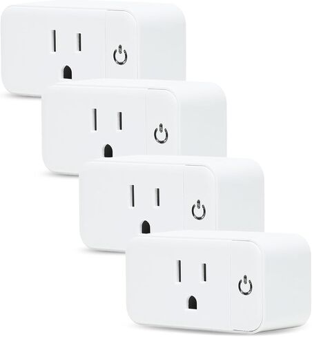 Smart Plug - 4 Pack Smart Home Wi-Fi Plugs Outlet Works with Echo, Alexa & Google Home | Smart Plug for Home with Timer, Remote ,Voice & Group Controller | No Hub Required in Saudi Arabia