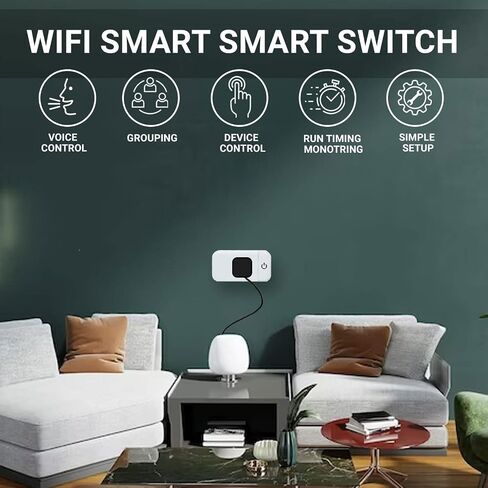Smart Plug - 4 Pack Smart Home Wi-Fi Plugs Outlet Works with Echo, Alexa & Google Home | Smart Plug for Home with Timer, Remote ,Voice & Group Controller | No Hub Required in Saudi Arabia