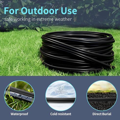 16 Gauge Wire 100FT, 2 Conductors Electrical Wire Black Cable, Low Voltage 16 AWG Copper Clad Aluminum Extension Cord for Speaker Wire, LED Wire, Automotive Wire 12V/24V DC in Kuwait