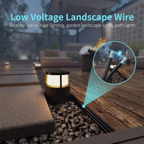 16 Gauge Wire 100FT, 2 Conductors Electrical Wire Black Cable, Low Voltage 16 AWG Copper Clad Aluminum Extension Cord for Speaker Wire, LED Wire, Automotive Wire 12V/24V DC in Kuwait