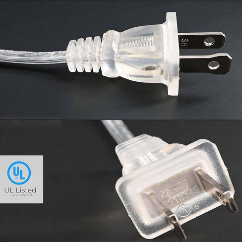 Clear Lamp Cord,8 Feet Length Silver Replacement Lamp Cords for Lamp Repair Fix DIY Project, Rewire Electrical Cable Cord with Plug, Tinned End Lead, SPT-1,18 Gauge (3) in Saudi Arabia