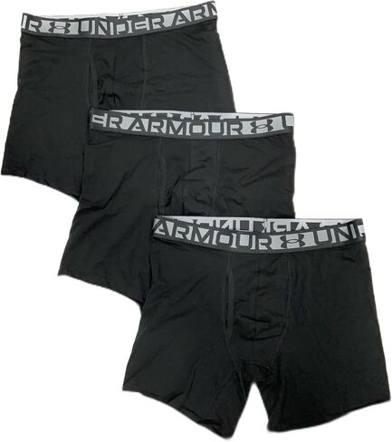 Under Armour Essential Tech 6 inch Boxerjock - 3 pack (US, Alpha, Medium, Regular, Regular, Navy/Royal/Grey) in Saudi Arabia
