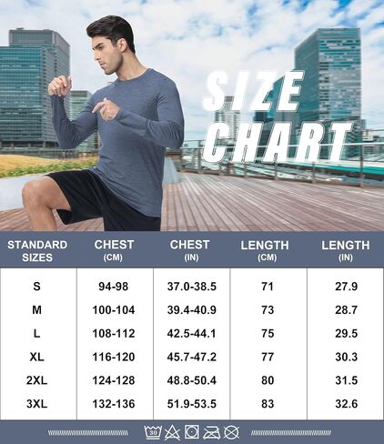 4/6 Pack Men's Long Sleeves Dry Fit Shirts, UPF 50+ Rash Guard Swim SPF Fishing UV Sun Protection Shirts in Kuwait