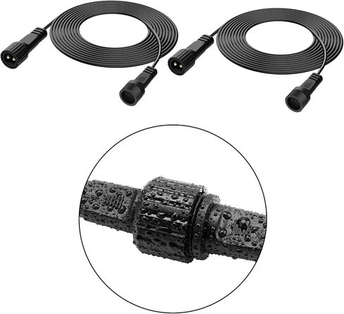 2Pin Extension Cable 10FT, IP68 Waterproof Extension Lead 16AWG Extension Cord for Outdoor Solar String Lights, Indoor String Lights - 2Pack in Saudi Arabia