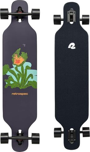 Retrospec Rift Drop-Through Longboard Skateboard Complete Canadian Maple Wood Cruiser w/Drop-Through Trucks for Commuting, Cruising, Carving & Downhill Riding in Saudi Arabia