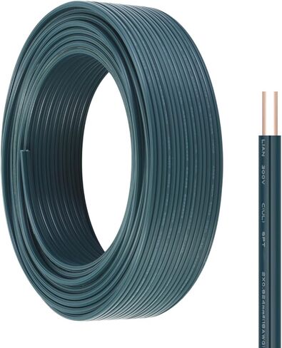 18 Gauge Wire 2 Conductor Electrical Wire SPT-1 50Ft 18/2 Low Voltage Wire 18 AWG Wire Flexible Wire Extension Cord Stranded Tinned Copper Wire for Lamp Lighting LED Strips Green in Saudi Arabia