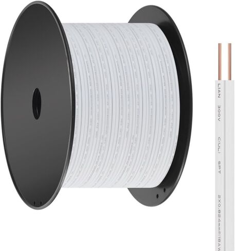 18 Gauge Wire 2 Conductor Electrical Wire SPT-1 50Ft 18/2 Low Voltage Wire 18 AWG Wire Flexible Wire Extension Cord Stranded Tinned Copper Wire for Lamp Lighting LED Strips Green in Saudi Arabia