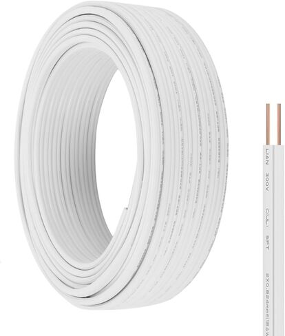 18 Gauge Wire 2 Conductor Electrical Wire SPT-1 50Ft 18/2 Low Voltage Wire 18 AWG Wire Flexible Wire Extension Cord Stranded Tinned Copper Wire for Lamp Lighting LED Strips Green in Saudi Arabia