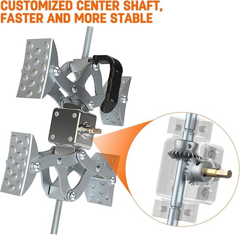 X-Shaped RV Stabilizer Wheel Chock (Allows Drilling for Adjustment) Travel Trailer Stabilizers, Anti-Motion Tire RV Accessories for Tandem Axle RV Trailer Camping - 1 Pack (Silver) in Saudi Arabia
