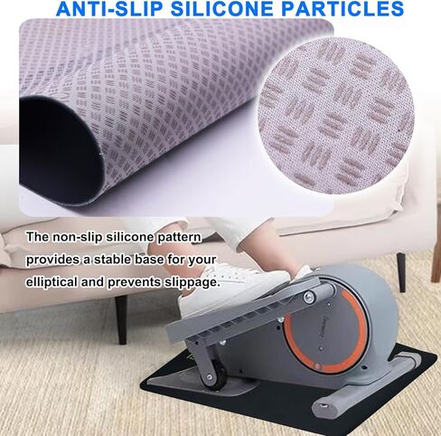 Lights Mountain Ellipse Leg Exerciser Non-Slip Mat - Perfect for Under Desk Ellipticals, Electric Seated Peddlers, and Seniors' Fitness - 60x43 cm 3mm Thick Enhanced Stability & Floor Protection in Saudi Arabia