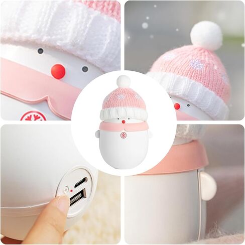 Hand Warmer Rechargeable, Enituo Christmas Cute Snowman Portable Pocket Hand Warmer, USB-C 2 in 1 Handwarmers 6000mAh Electric Charger Power Bank for Men Women Kids Camping, Outdoor in Kuwait