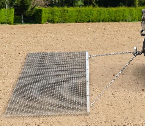 YINTATECH 6'x 3'/3'x3' حصائر السحب الميدانية لتسوية البيسبول والكرة اللينة، حصائر تسوية العشب مع سطح مجلفن باليد أو ATV وUTV، فضي in Kuwait
