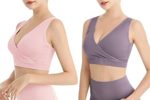 Nursing Sleep Bras Wirefree Maternity Breastfeeding Bras 3 Pack No Pads in Saudi Arabia