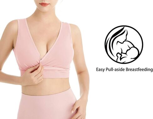 Nursing Sleep Bras Wirefree Maternity Breastfeeding Bras 3 Pack No Pads in Saudi Arabia