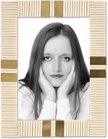 Cruiser’s Caché | Bone & Brass Picture or Photo Frame | (5x7 Off-White) in Kuwait