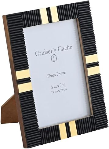 Cruiser’s Caché | Bone & Brass Picture or Photo Frame | (5x7 Off-White) in Saudi Arabia