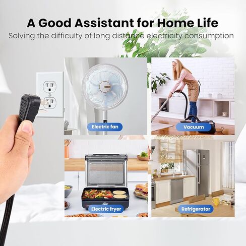 سلك تمديد مسطح، مدرج في قائمة UL، سلك تمديد داخلي 16 قياس 12 قدم سلك تمديد مسطح أبيض، 16/3 SPT-3 13A 3 سلك تمديد طاقة مؤرض للمنزل والمكتب in Kuwait