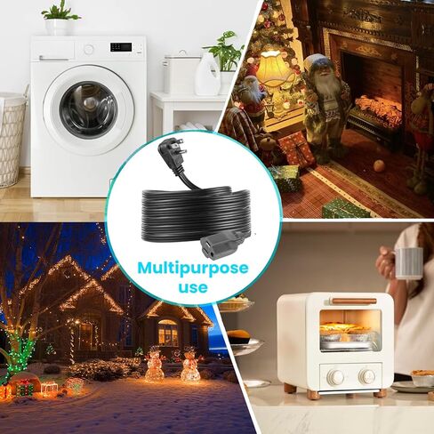 سلك تمديد مسطح، مدرج في قائمة UL، سلك تمديد داخلي 16 قياس 12 قدم سلك تمديد مسطح أبيض، 16/3 SPT-3 13A 3 سلك تمديد طاقة مؤرض للمنزل والمكتب in Kuwait