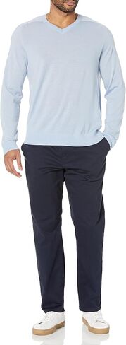 Amazon Essentials Men's Regular-Fit Merino Wool V-Neck Sweater (Available in Tall) (Previously Amazon Aware) in Saudi Arabia