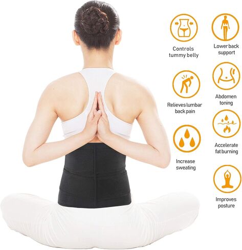 Waist Trainer for Women&Men Workout Weight Loss Waist Cincher Trimmer Slimmer Body Shaper Belt in Saudi Arabia