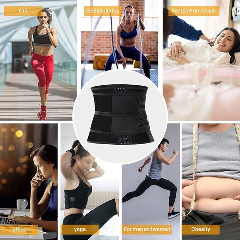 Waist Trainer for Women&Men Workout Weight Loss Waist Cincher Trimmer Slimmer Body Shaper Belt in Saudi Arabia