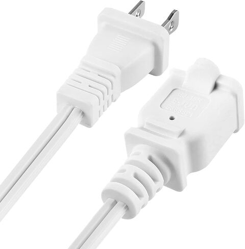 VSEER 2 Prong تمديد سلك مستقطب 13A 125V مع مفتاح تشغيل SPT-2 16AWG USA سلك طاقة موفر للشواحن/المصباح/محولات الطاقة وما إلى ذلك، 2FT in Saudi Arabia