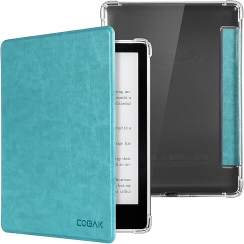 حافظة CoBak لجهاز Kindle Paperwhite - غطاء جلد PU جديد وغطاء خلفي من السيليكون الناعم الشفاف مع ميزة التنبيه التلقائي للنوم لجهاز Kindle Paperwhite Signature Edition (إصدار الجيل الحادي عشر 2021 مقاس 6.8 بوصات) in Saudi Arabia