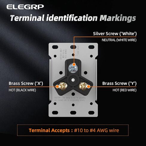 ELEGRP 30 Amps 3 Prong Dryer Outlet, 125/250V Flush Mounting Power Outlet, NEMA 10-30R Receptacle, Straight Blade Dryer Outlet, Non-Grounding, 3 Pole 3 Wire, UL Listed, 1 Pack in Kuwait
