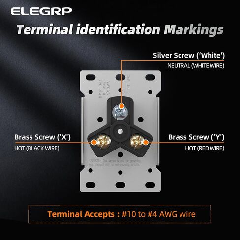 ELEGRP 30 Amps 3 Prong Dryer Outlet, 125/250V Flush Mounting Power Outlet, NEMA 10-30R Receptacle, Straight Blade Dryer Outlet, Non-Grounding, 3 Pole 3 Wire, UL Listed, 1 Pack in Kuwait