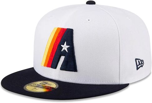 New Era Houston Astros 59FIFTY Cooperstown White Board Retro Fitted Cap, Hat in Saudi Arabia