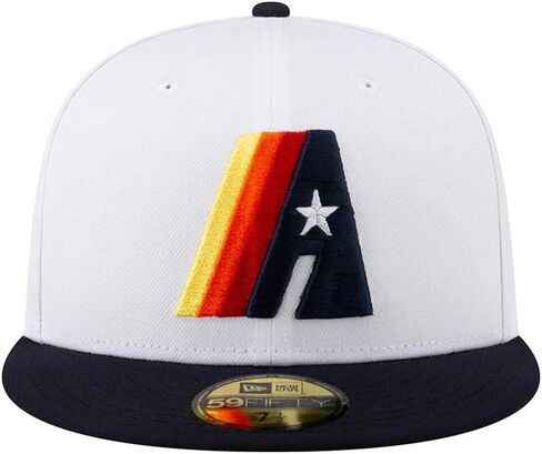New Era Houston Astros 59FIFTY Cooperstown White Board Retro Fitted Cap, Hat in Saudi Arabia