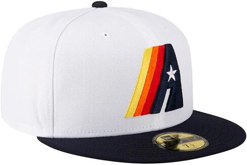 New Era Houston Astros 59FIFTY Cooperstown White Board Retro Fitted Cap, Hat in Saudi Arabia