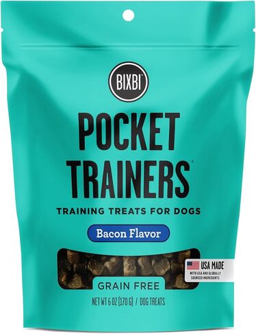 BIXBI Pocket Trainers, Peanut Butter - Training Treats for Dogs - Low Calorie All Natural Grain Free Dog Treats in Saudi Arabia