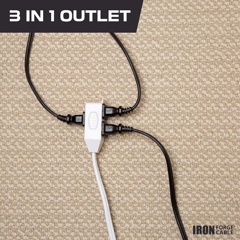 IRON FORGE CABLE 3 Ft Brown Extension Cord 2 Pack - 16/2 Durable Electrical Cable in Kuwait